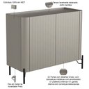 Ver imagem 2 de Buffet Sala de Jantar 2 Portas Brise 1 Gaveta Pés Industrial Preto Naim I03 Grigio - Lyam