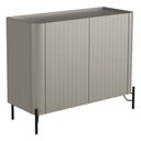 Ver imagem 1 de Buffet Sala de Jantar 2 Portas Brise 1 Gaveta Pés Industrial Preto Naim I03 Grigio - Lyam