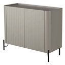 Ver imagem 5 de Buffet Sala de Jantar 2 Portas Brise 1 Gaveta Pés Industrial Preto Naim I03 Grigio - Lyam