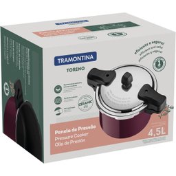 Panela Pressão Tramontina Torino Vermelho 4,5l Cerâmica - 6