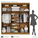 Ver imagem 7 de Guarda-Roupa Casal Reflecta com LED 06 Portas 02 Gavetas França Marrom/Cinamomo