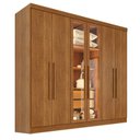 Ver imagem 4 de Guarda-Roupa Casal Reflecta com LED 06 Portas 02 Gavetas França Marrom/Cinamomo