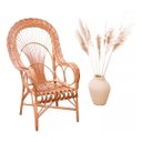 Ver imagem 1 de Cadeira Pavão Vime sem Almofada Verniz Natural