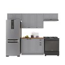 Ver imagem 2 de Armário de Cozinha Modulada Compacta Fidelitá Nara 100% MDF 4 Peças 280cm 10 Portas 2 Gavetas com