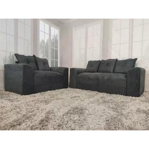 Sofá de 2 e 3 Lugares Porto Tecido Suede: Cinza