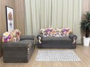 Ver imagem 2 de Sofá 2 e 3 Lugares Marrom com Floral 609/42 Viena