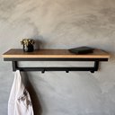 Ver imagem 4 de Cabideiro Prateleira Arara Parede Hall Entrada Ferro e Mdf