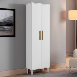 Armário Multiuso Goiania 2 Portas Branco - Kaiki Móveis - 1