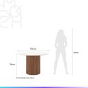 Ver imagem 4 de Mesa de Jantar Redonda C/ Vidro para 6 Lugares Kalina 135 Cm - Off White Fosco C/ Canella