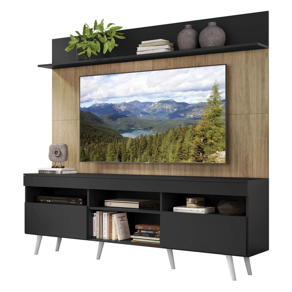 Rack Retrô com Painel e Suporte TV 65