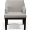 Ver imagem 6 de Kit 04 Poltronas Decorativas Sala de Estar Base Preto Beatriz W01 Linho Bege - Lyam Decor