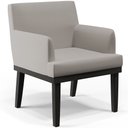 Ver imagem 3 de Kit 04 Poltronas Decorativas Sala de Estar Base Preto Beatriz W01 Linho Bege - Lyam Decor