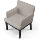 Ver imagem 7 de Kit 04 Poltronas Decorativas Sala de Estar Base Preto Beatriz W01 Linho Bege - Lyam Decor