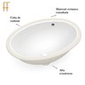 Cuba de Embutir Oval 510x350mm CELITE Branca - 3