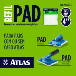 Refil de Pad para Pintura Acabamento Recorte Cantos em Parede | Atlas - 2