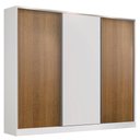 Ver imagem 3 de Guarda Roupa Casal 100% Mdf Madesa Zurique 3 Portas de Correr - Branco/rustic/branco