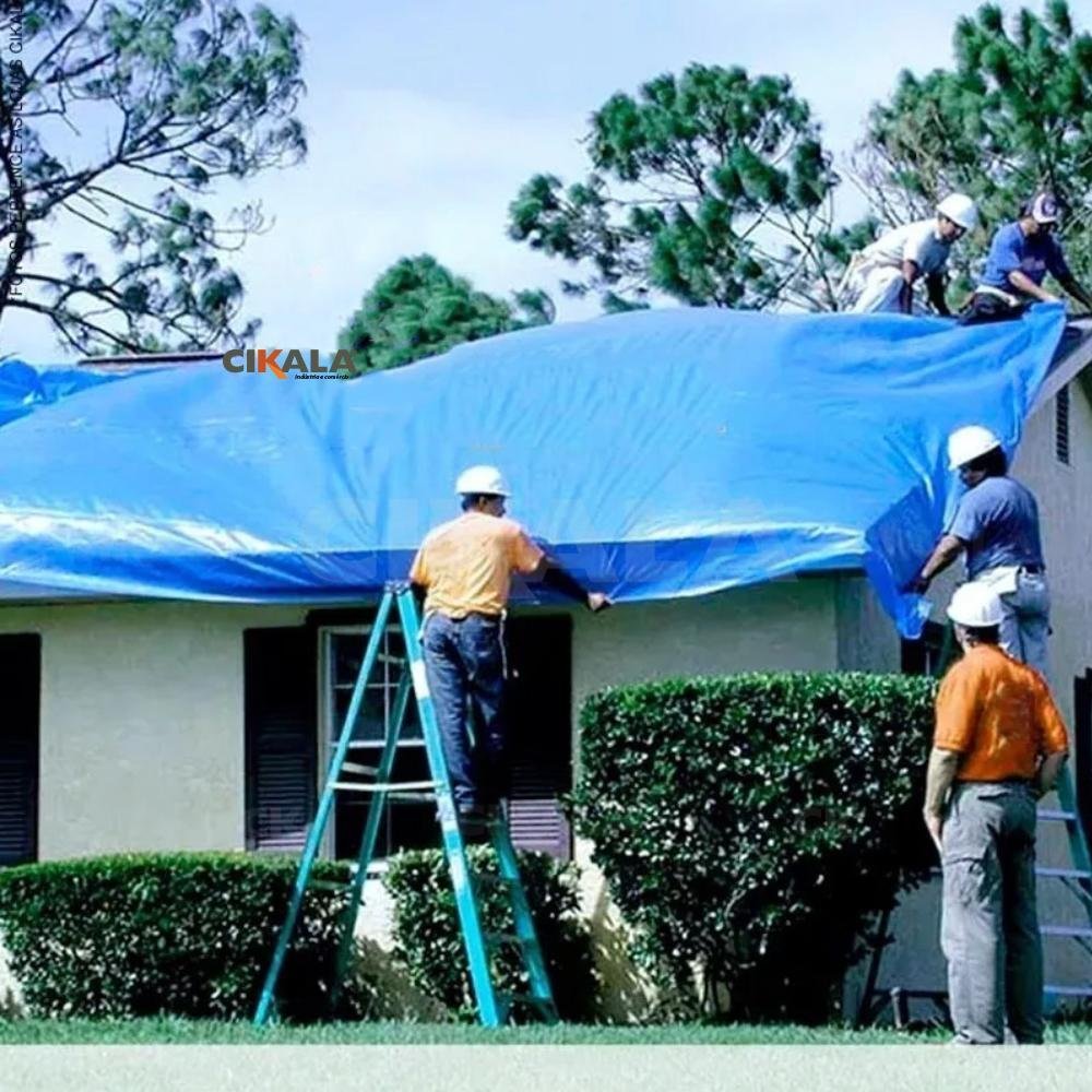Lona Ck300 Cobertura 3.5x2.5 Mts Azul Impermeável Reforçada - 2