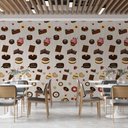 Ver imagem 1 de Papel de Parede Casual Bolos Doces Tortas Marrons Gh Papel de Parede 2,2m