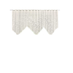 Cortina Bando Renda Cascata Cozinha Tulipa Bege 2,65x1,00 - 1