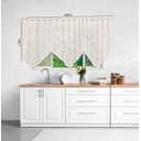 Ver imagem 3 de Cortina Bando Renda Cascata Cozinha Tulipa Bege 2,65x1,00