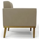Ver mais imagens de Poltrona Decorativa Base Madeira Castanho Ana Suede Marrom Rt - Ibiza