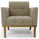 Ver imagem 6 de Poltrona Decorativa Base Madeira Castanho Ana Suede Marrom Rt - Ibiza