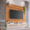 Painel Home para Tv até 70 Polegadas 2 Portas Átrio Cinamomo e Off White 180cm - 2
