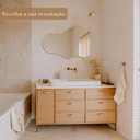 Ver imagem 5 de Espelho Orgânico Polido 110x50cm com Suporte – Acabamento Premium Quarto, Sala, Banheiro, Lavabo