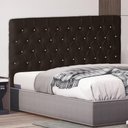 Ver imagem 2 de Cabeceira de Cama Box Estrela Queen 160 Cm Suede Botão Cristal Marrom do Lar Móveis e Decoração