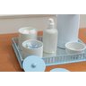 Kit Higiene Bebe Porcelanas Bandeja Azul Meninos + Termica - 4