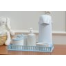 Kit Higiene Bebe Porcelanas Bandeja Azul Meninos + Termica - 9