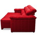 Ver imagem 5 de Sofá Retrátil Reclinável 4 Lugares com Molas 2,30m Quantum Suede Velut Vermelho - King House