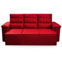 Ver imagem 4 de Sofá Retrátil Reclinável 4 Lugares com Molas 2,30m Quantum Suede Velut Vermelho - King House
