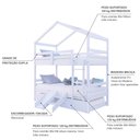 Ver imagem 4 de Treliche Solteiro Casinha e Kit Escada/Escorregador Madeira Maciça Branco Megamobilia