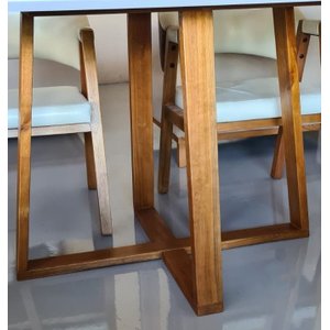 Base de Jantar 6 e 8 Madeira - Élpis Móveis - Imbuia Rustico