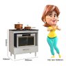 Balcão para Cooktop e Forno com 01 Gaveta Preto - 2
