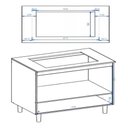 Ver imagem 5 de Balcão para Cooktop e Forno com 01 Gaveta Preto