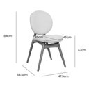 Ver imagem 6 de Kit 6 Cadeiras de Jantar Lotus Estrutura Aço Carbono Laminado Natural com Estofado Linho Cru