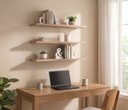 Ver imagem 1 de Kit 3 Prateleiras 60x20cm em Mdp com Suporte Invisível Aveiro