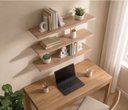 Ver imagem 2 de Kit 3 Prateleiras 60x20cm em Mdp com Suporte Invisível Aveiro