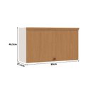 Ver imagem 3 de Armário Aéreo 80cm Modulado 100% Mdf com 1 Porta Basculante Cor:branco Fosco/ Teka Soho