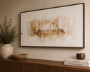 Ver imagem 2 de Quadro Decorativo Religioso Santa Ceia Clean Minimalista com Moldura 100x55