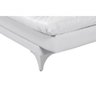 Sofá Cama Versátil 3 Lugares Império Reclinável Casal Pés de Alumínio Corano Branco 036 - 6
