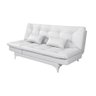 Sofá Cama Versátil 3 Lugares Império Reclinável Casal Pés de Alumínio Corano Branco 036 - 7