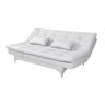 Sofá Cama Versátil 3 Lugares Império Reclinável Casal Pés de Alumínio Corano Branco 036 - 5