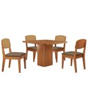 Ver imagem 2 de Mesa de Jantar Eloise 90cm Tampo Mdf Laminado com 4 Cadeiras Copper Premium Moderna Mobília