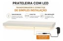 Ver imagem 4 de Prateleira MDF 30mm LED 60x20 Suporte Invisivel Branca 3000k Bivolt