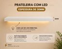 Ver imagem 3 de Prateleira MDF 30mm LED 60x20 Suporte Invisivel Branca 3000k Bivolt