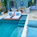 Ver imagem 5 de kit 42 pçs Borda Atérmica Piscina 50x25x1,5cm Malibu Branca - Areia de Quartzo Ind. Cimentícia