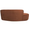 Sofá Curvo 03 Lugares 210cm Braço Esquerdo Eron Veludo Camel - CasaePoltrona - 7